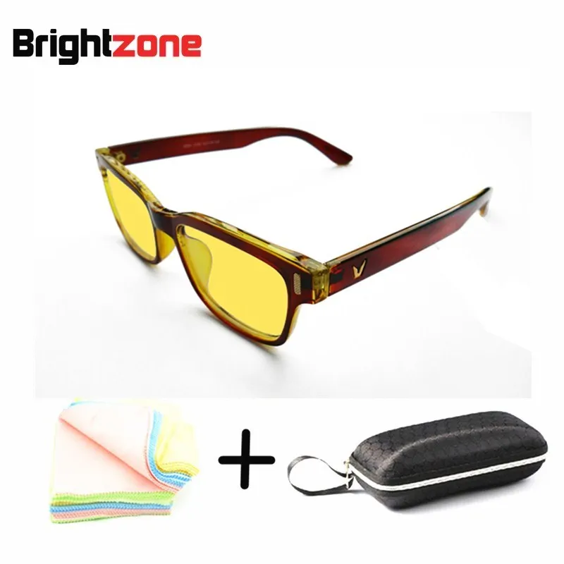 Brightzone Unisex Full Rim Rectangle Tr 90 Gaming Eyeglasses 22k