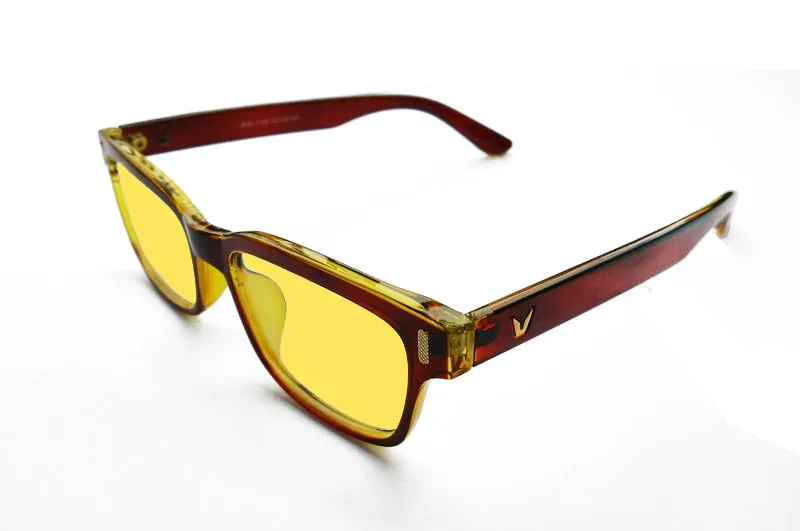 Brightzone Unisex Full Rim Rectangle Tr 90 Gaming Eyeglasses 22k
