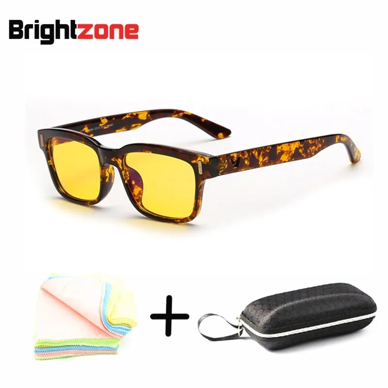 Brightzone Unisex Full Rim Rectangle Tr 90 Gaming Eyeglasses 22k