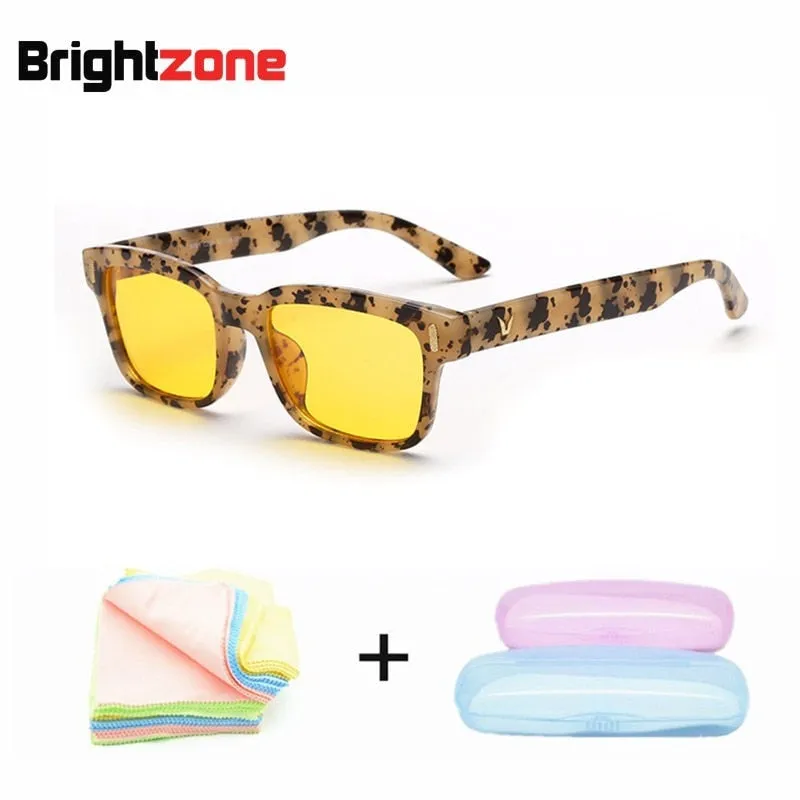 Brightzone Unisex Full Rim Rectangle Tr 90 Gaming Eyeglasses 22k