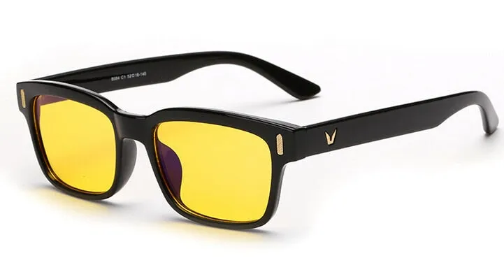 Brightzone Unisex Full Rim Rectangle Tr 90 Gaming Eyeglasses 22k
