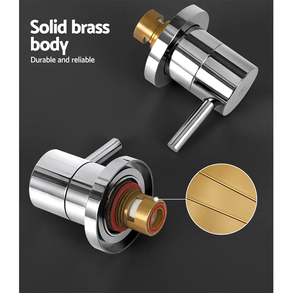 Chrome Brass Twin Basin Shower Hot Cold Water Faucet Cefito