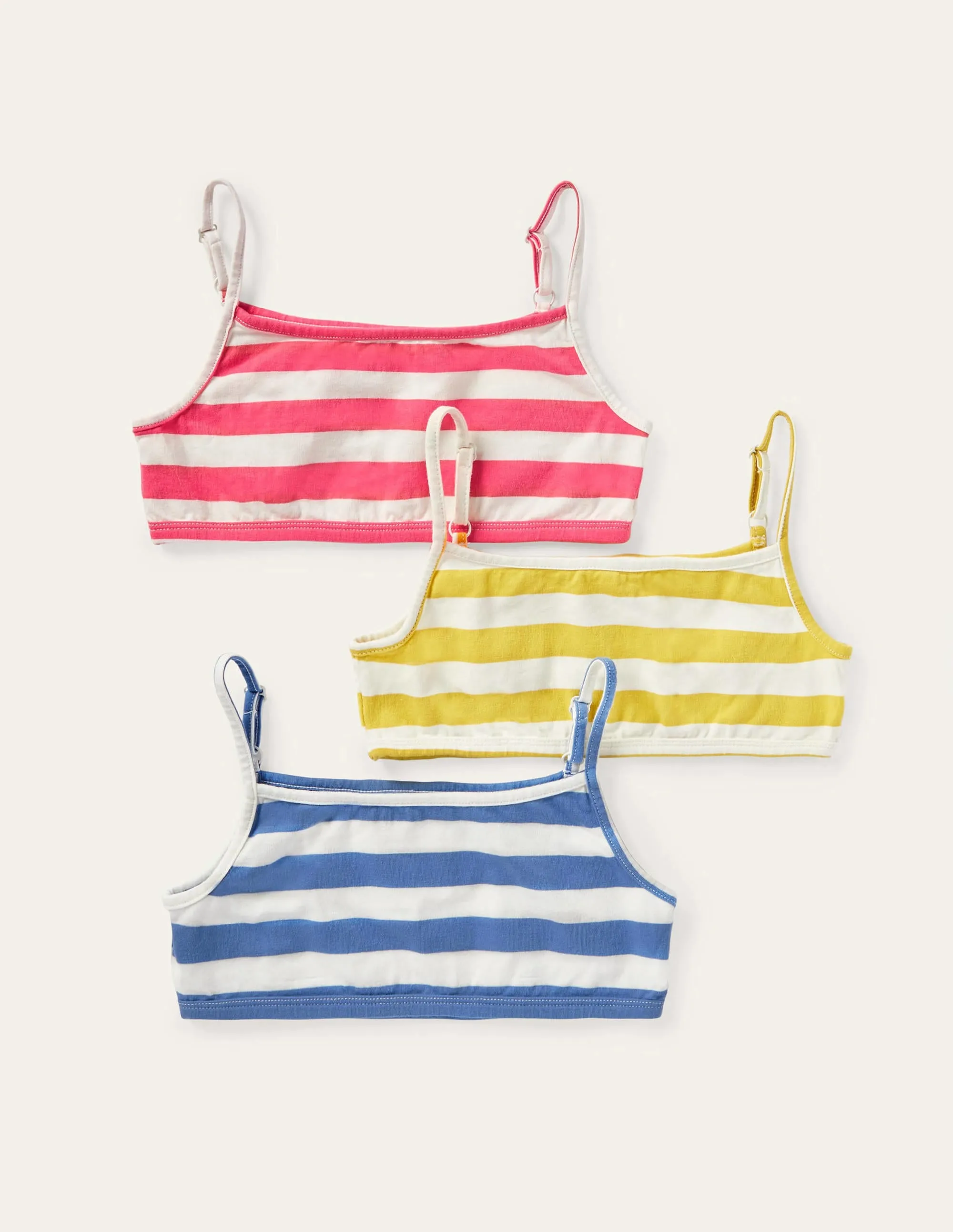 Crop Tops 3 Pack-Ivory/Multi
