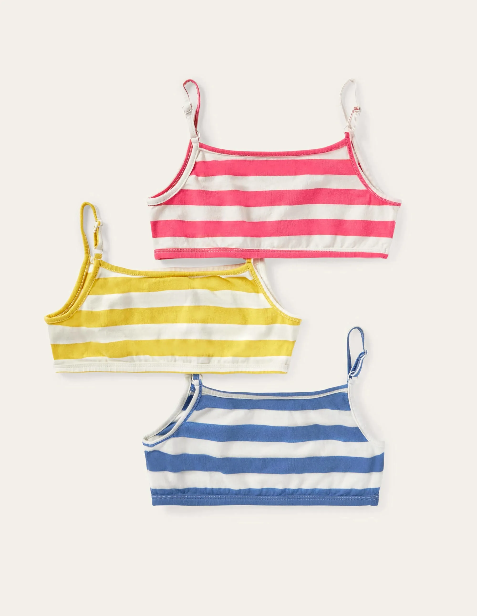 Crop Tops 3 Pack-Ivory/Multi