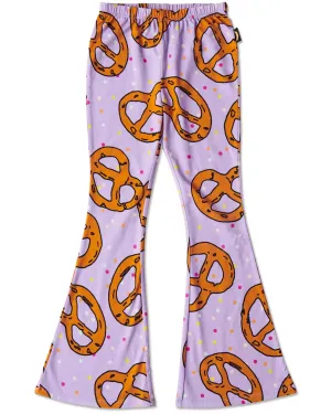 Kip & Co Pretzels Lilac Organic Cotton Flare Leggings
