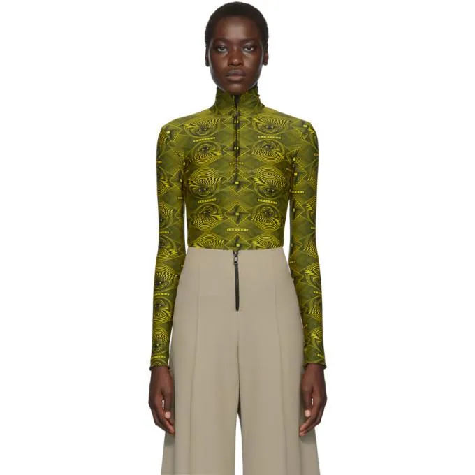 Kwaidan Editions Yellow Vertigo Zipper Turtleneck