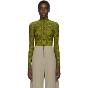 Kwaidan Editions Yellow Vertigo Zipper Turtleneck
