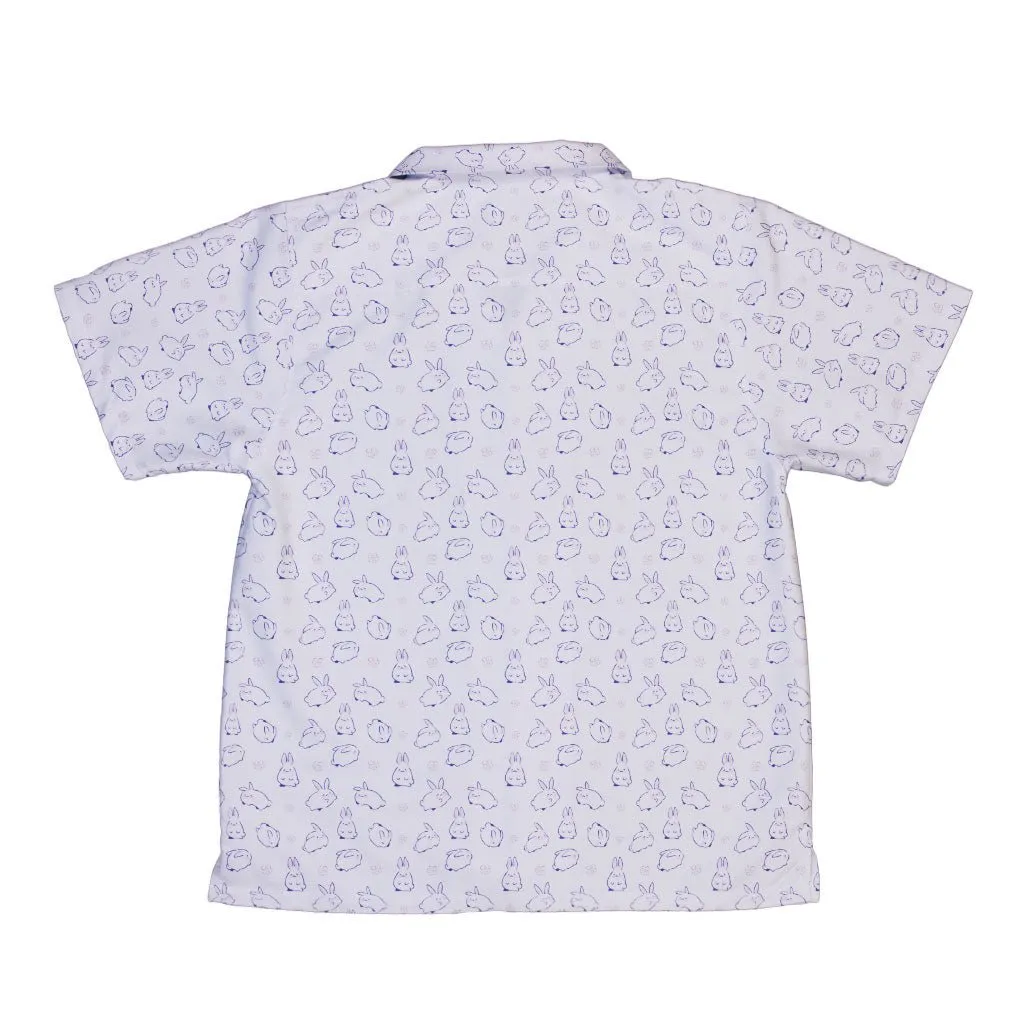 Lilac Anime Bunnies Youth Hawaiian Shirt