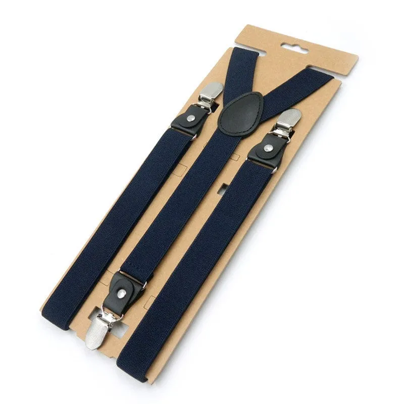 Men's suit trousers elastic suspenders