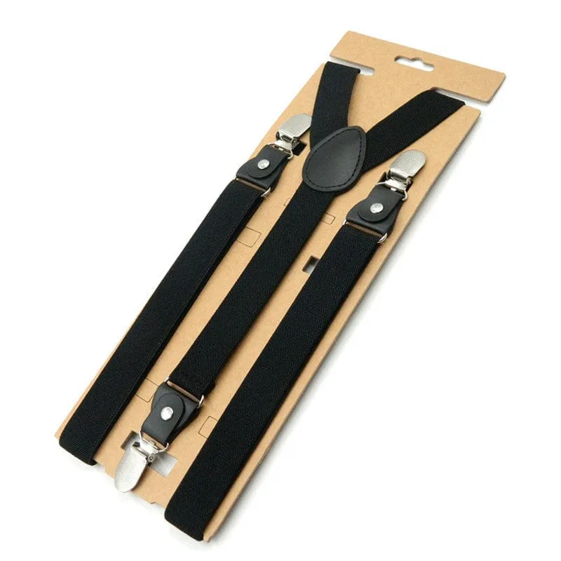 Men's suit trousers elastic suspenders