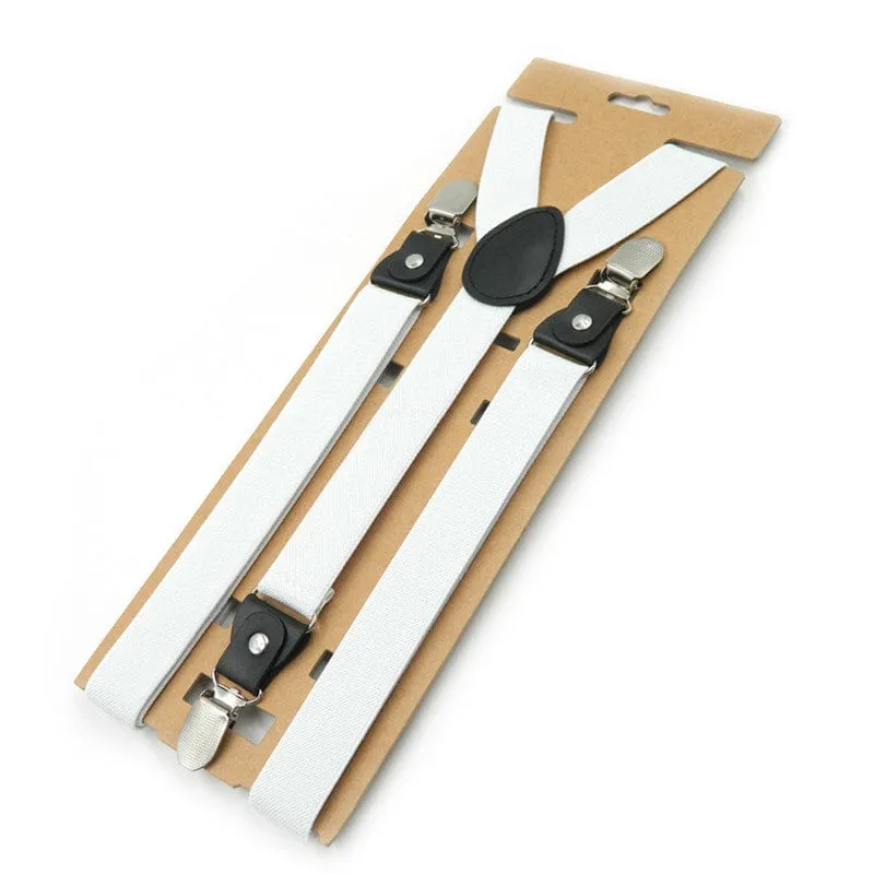 Men's suit trousers elastic suspenders