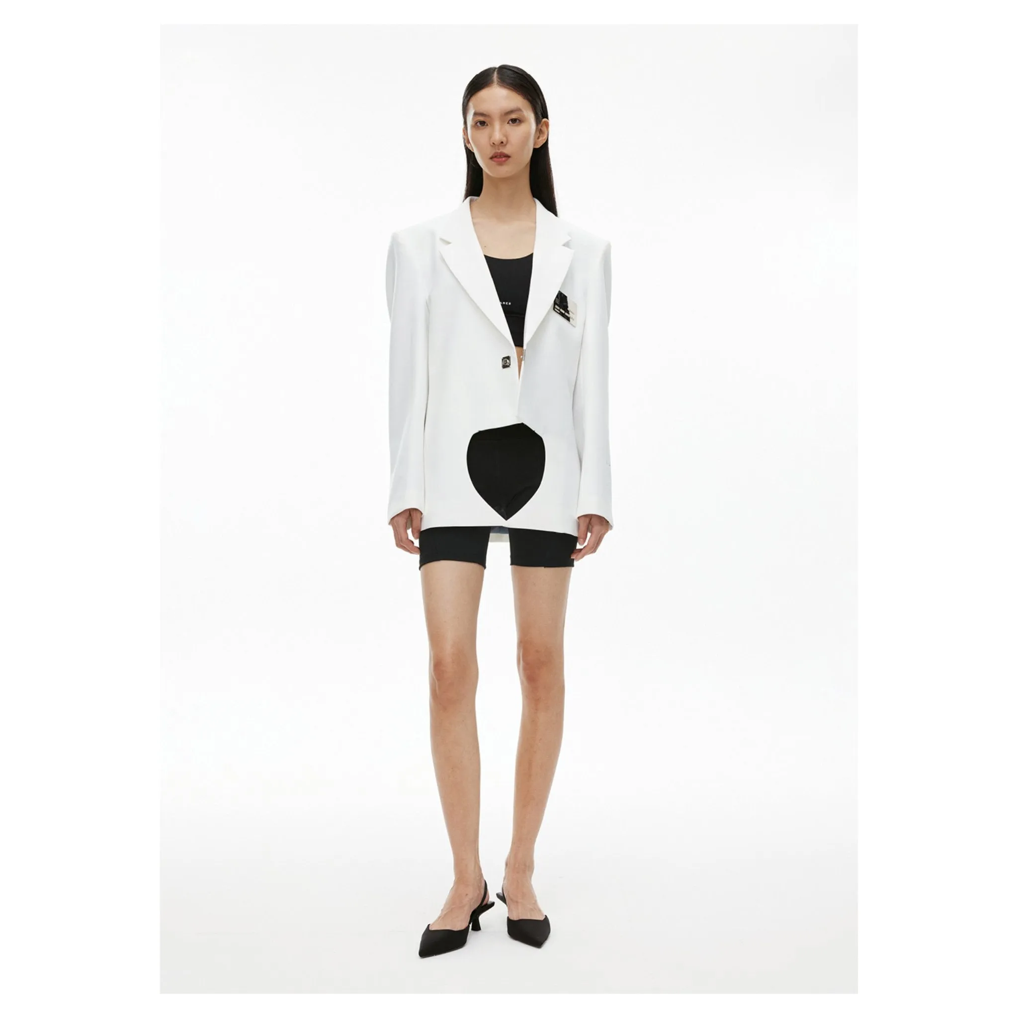 Metal Credit Card Single Breasted Suit White