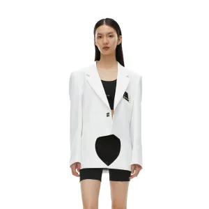 Metal Credit Card Single Breasted Suit White