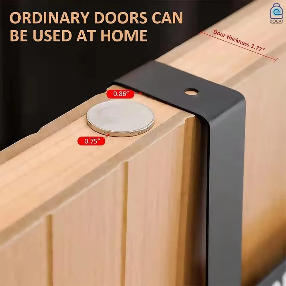 Nice Day Metal Hooks Door Hanger, 6 Hooks Detachable Hanger, Hat Clothes Bag Hanging Rack, No Drilling Bathroom Door Hanger