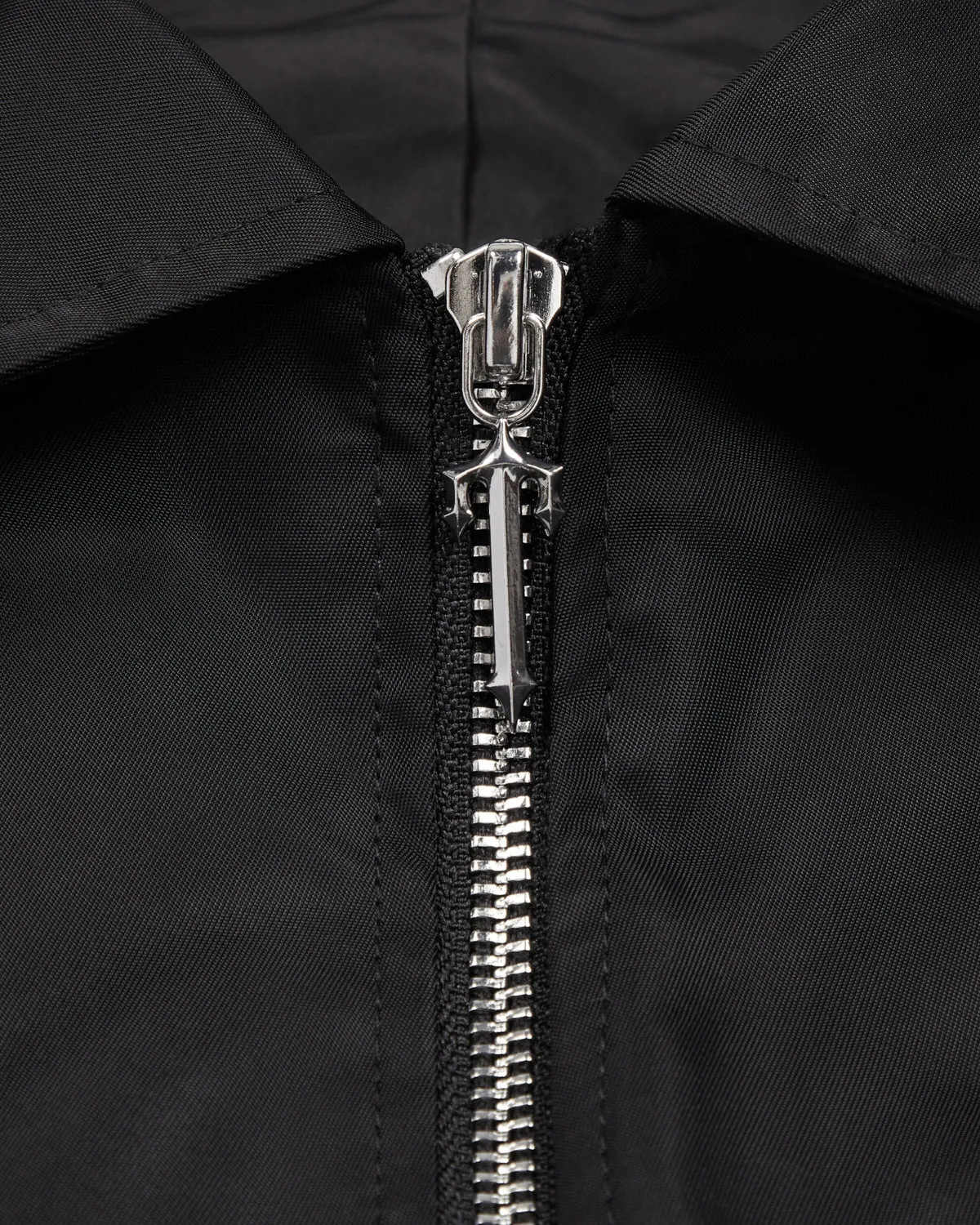 Nylon Twill Coach Jacket - Black