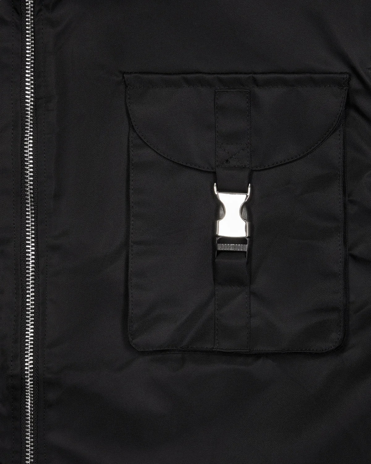 Nylon Twill Coach Jacket - Black