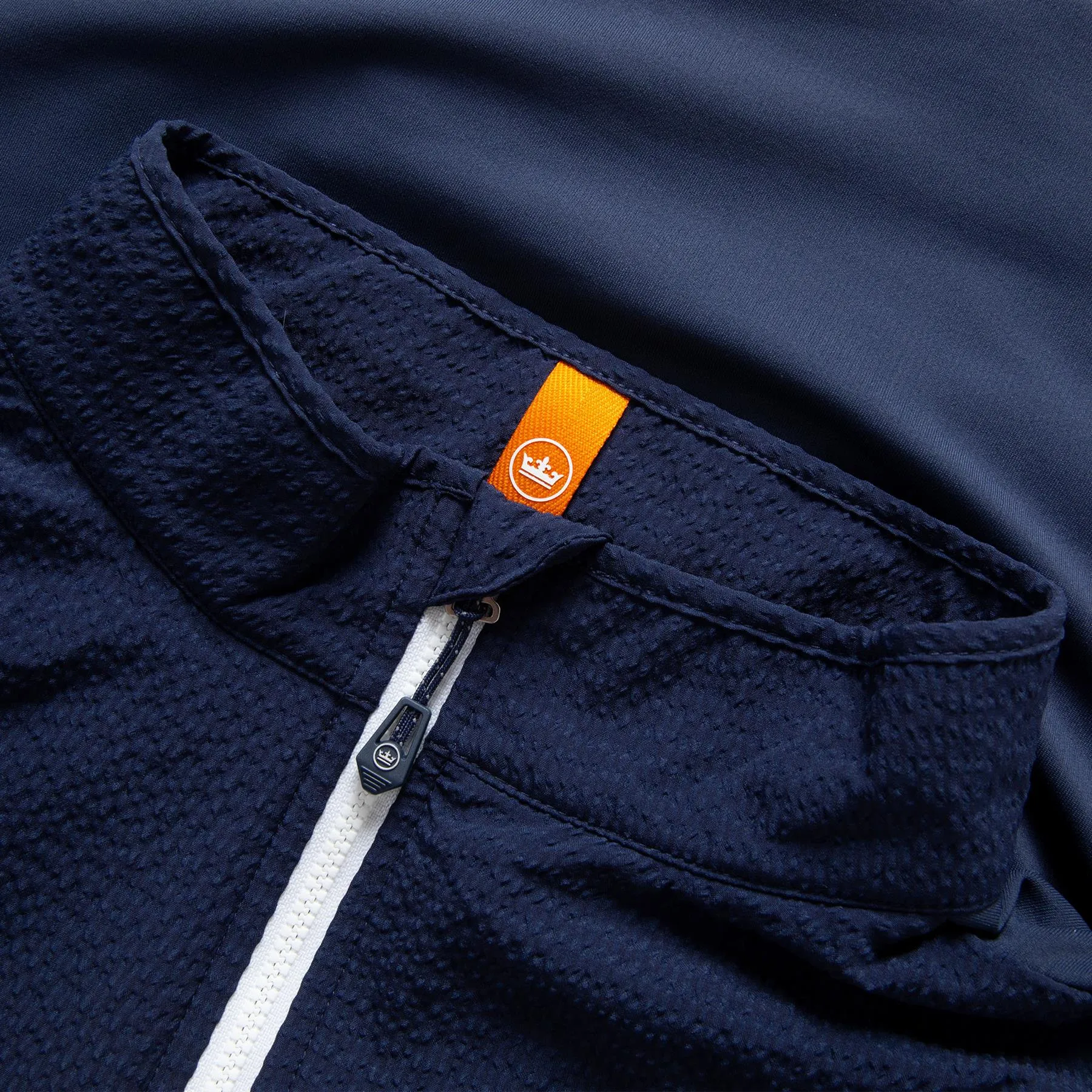 Performance Seersucker Hyb Vest Navy - SS23