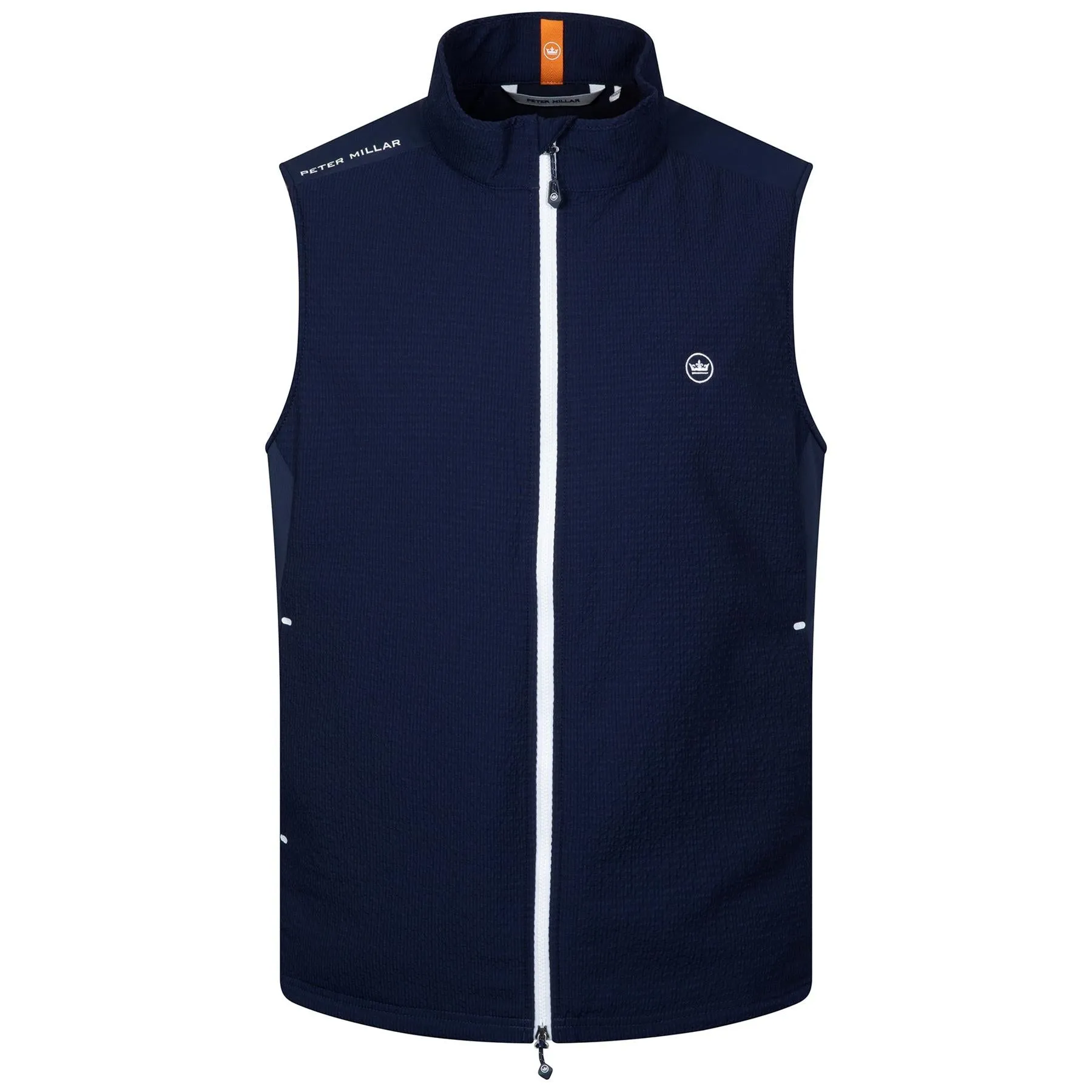 Performance Seersucker Hyb Vest Navy - SS23