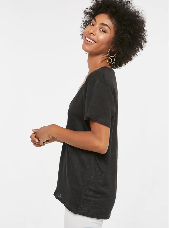 Project Social T Gracias Linen Tee | Black