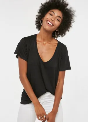 Project Social T Gracias Linen Tee | Black