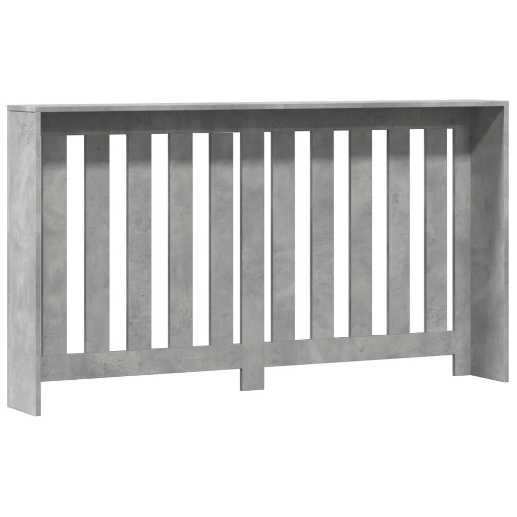 Radiator Cover Concrete Grey 149x20x82 cm Engineered Wood