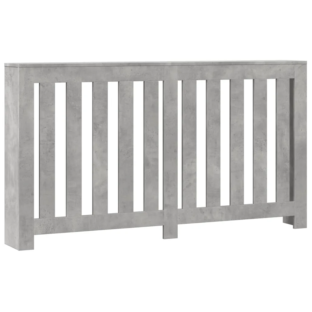 Radiator Cover Concrete Grey 149x20x82 cm Engineered Wood