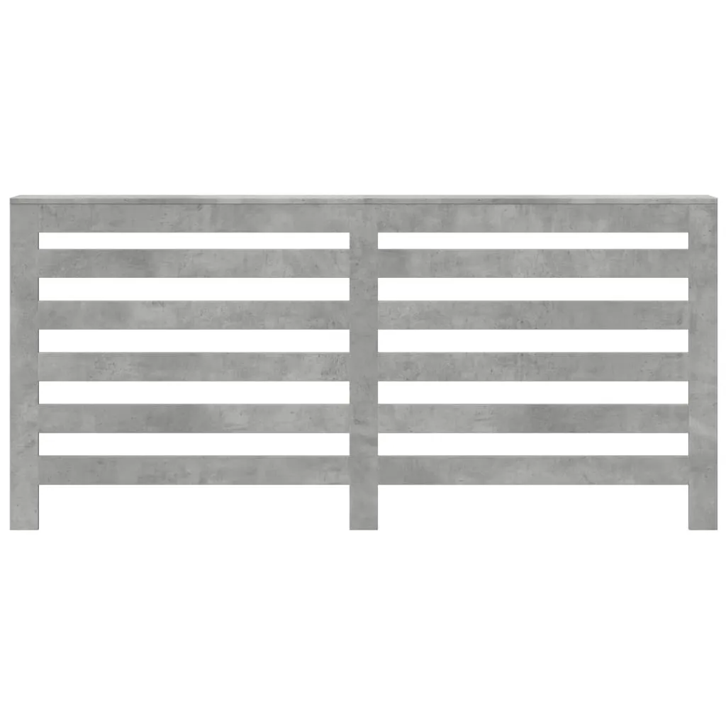 Radiator Cover Concrete Grey 175x20x82 cm Engineered Wood
