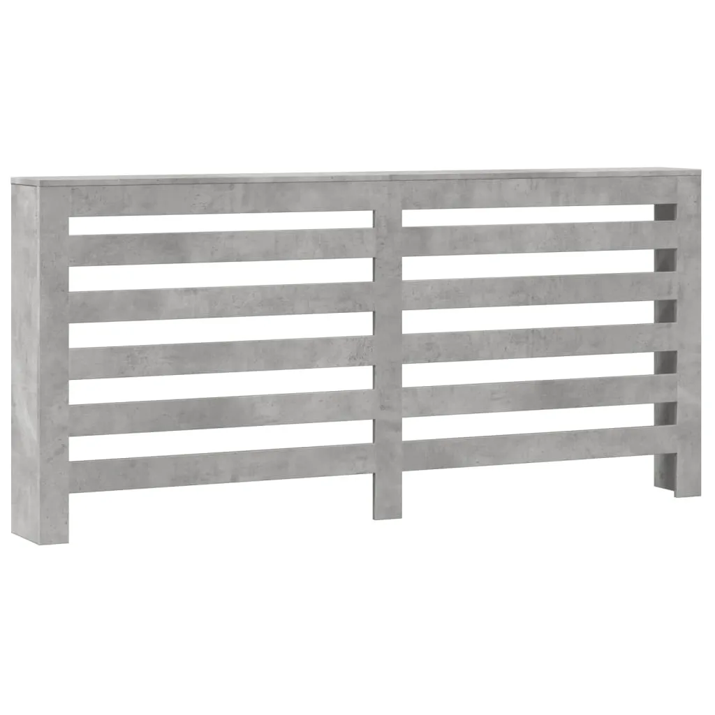 Radiator Cover Concrete Grey 175x20x82 cm Engineered Wood