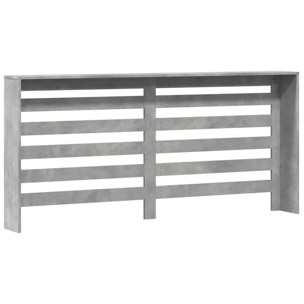 Radiator Cover Concrete Grey 175x20x82 cm Engineered Wood