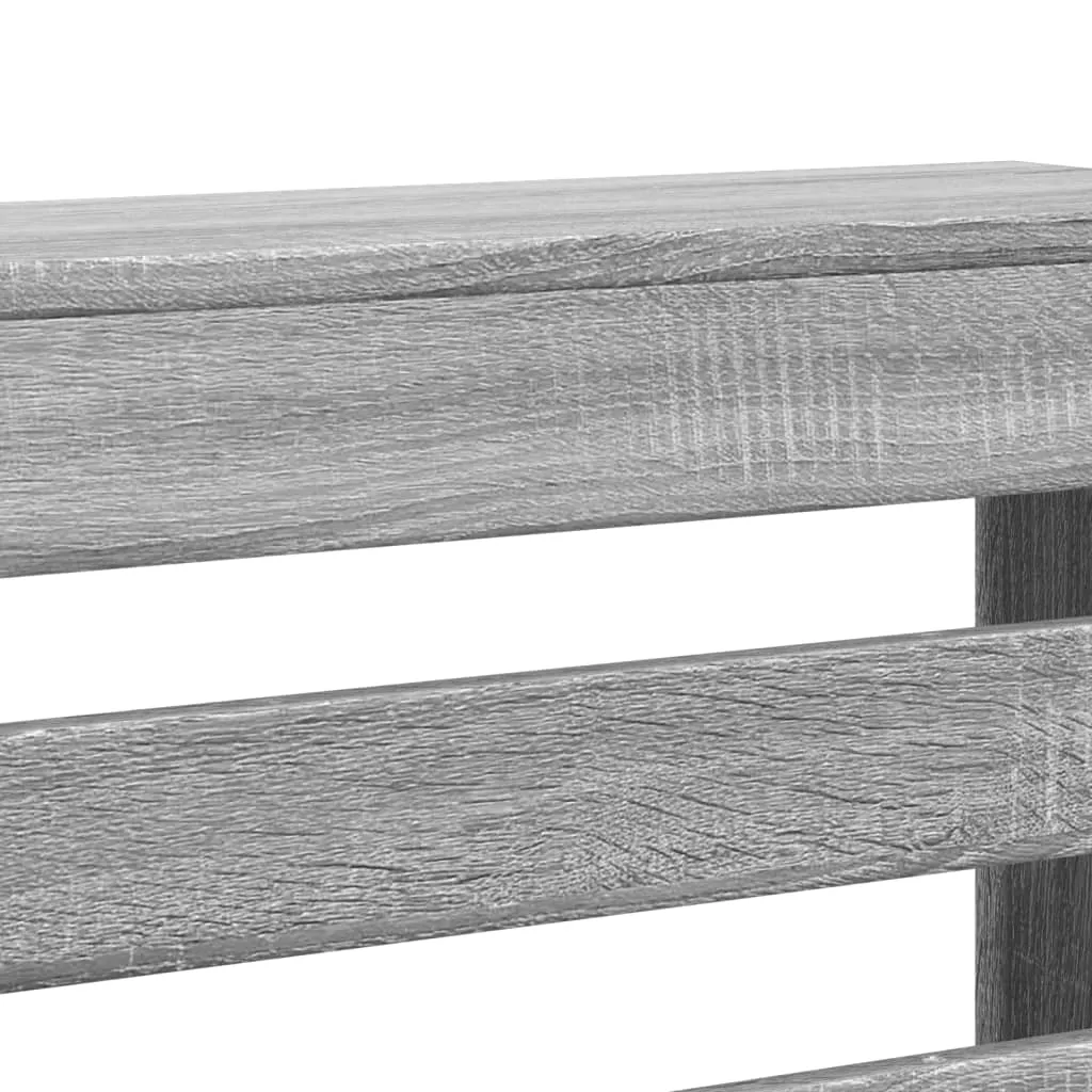 Radiator Cover Grey Sonoma 175x20x82 cm Engineered Wood