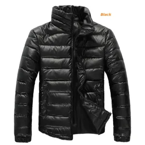 Sidiou Group Mens Winter Coats Warm Parkas Stand-up Collar Jackets