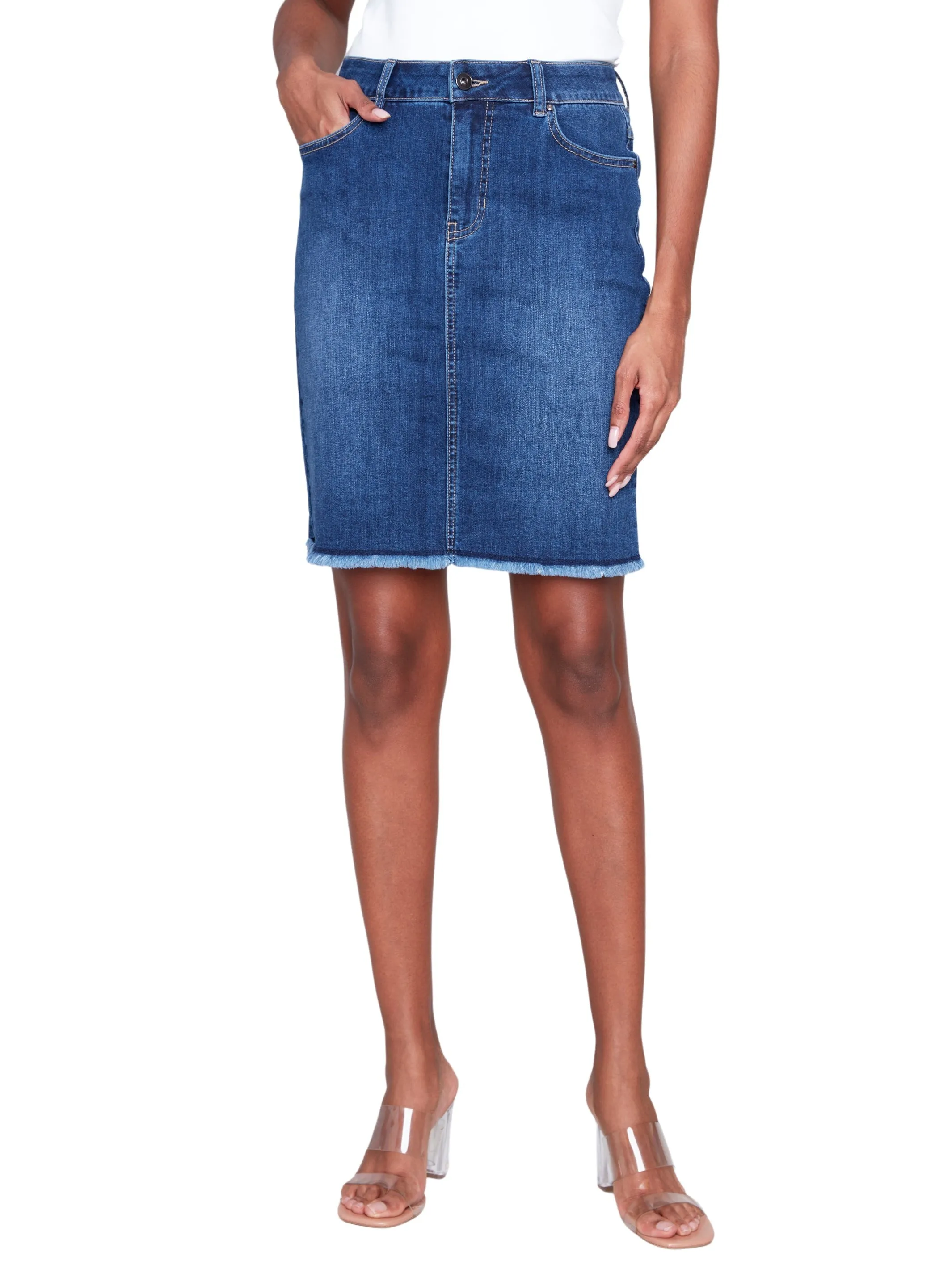 Stretch Skort Frey Hem