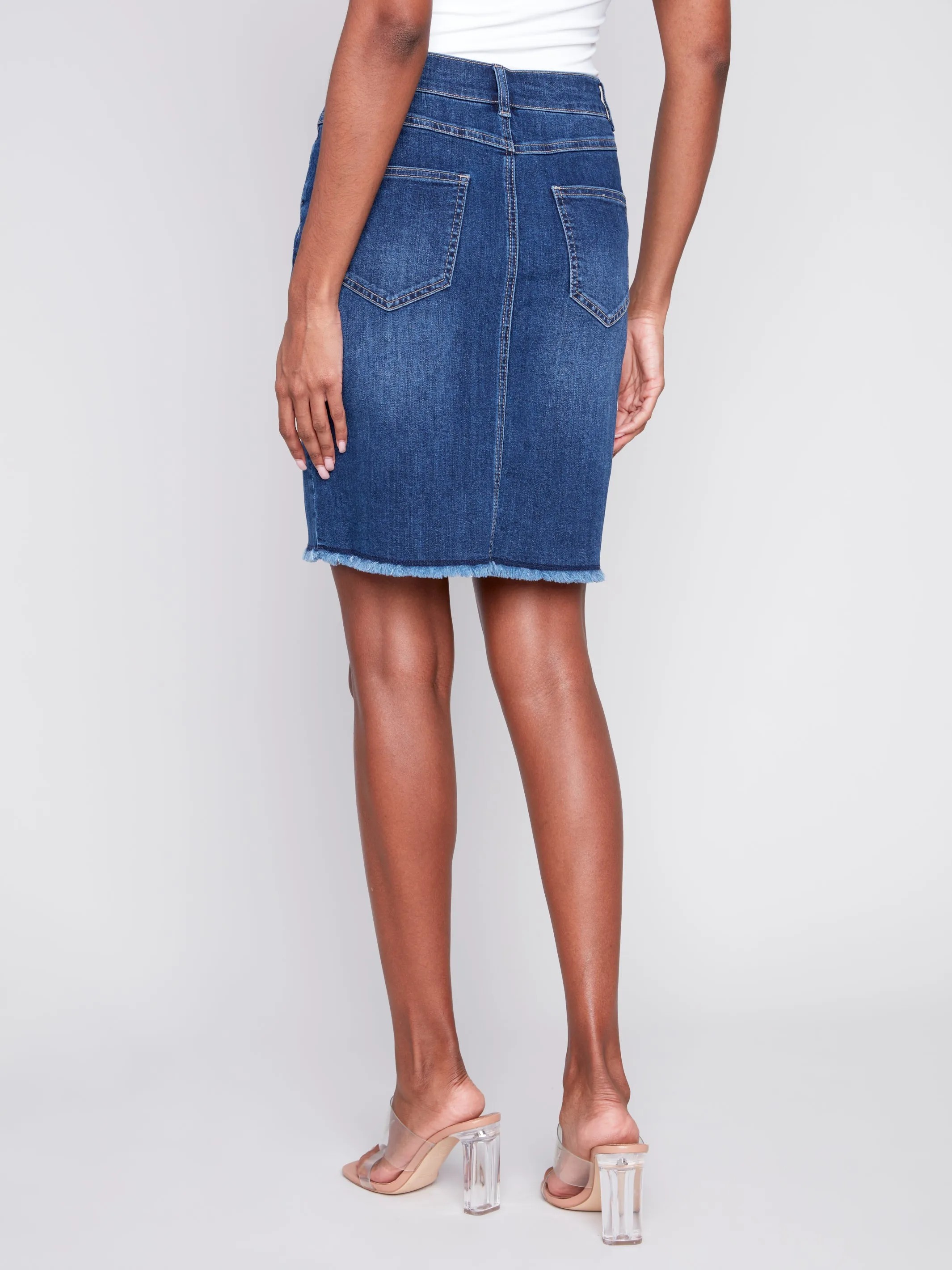 Stretch Skort Frey Hem