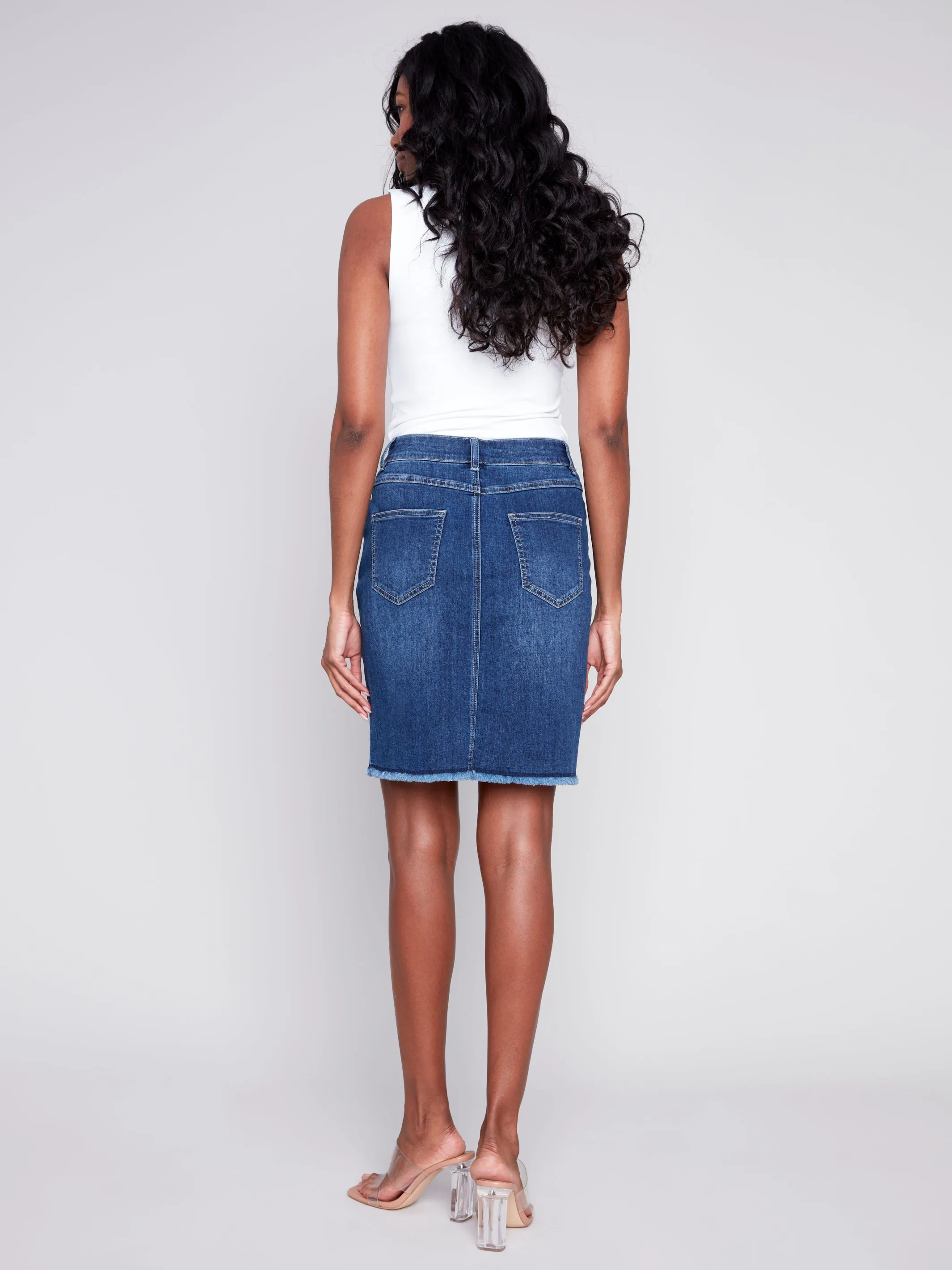 Stretch Skort Frey Hem