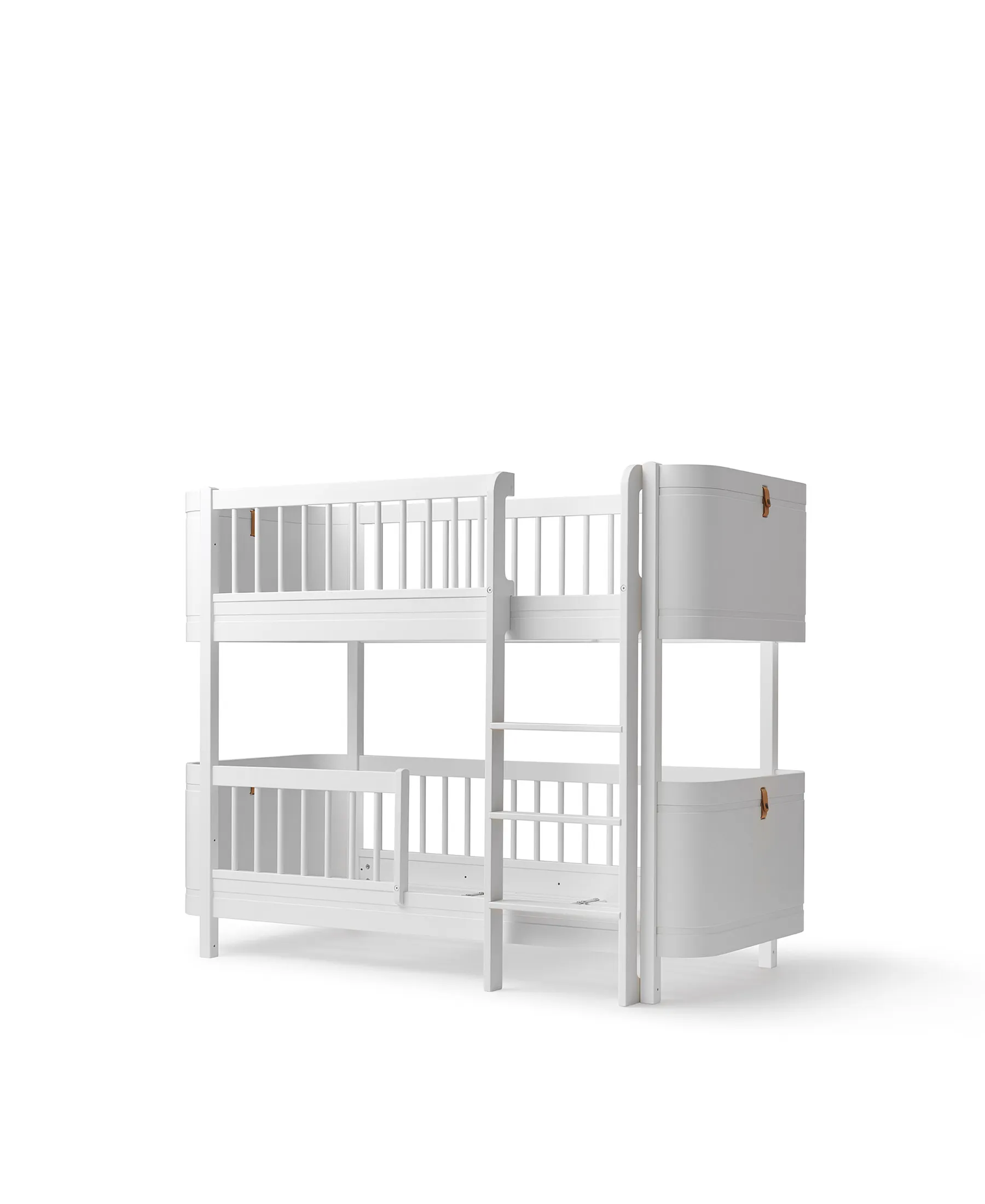 Wood Mini  low bunk bed, white